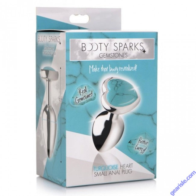 Booty Sparks Turquoise Heart Small Anal Plug*