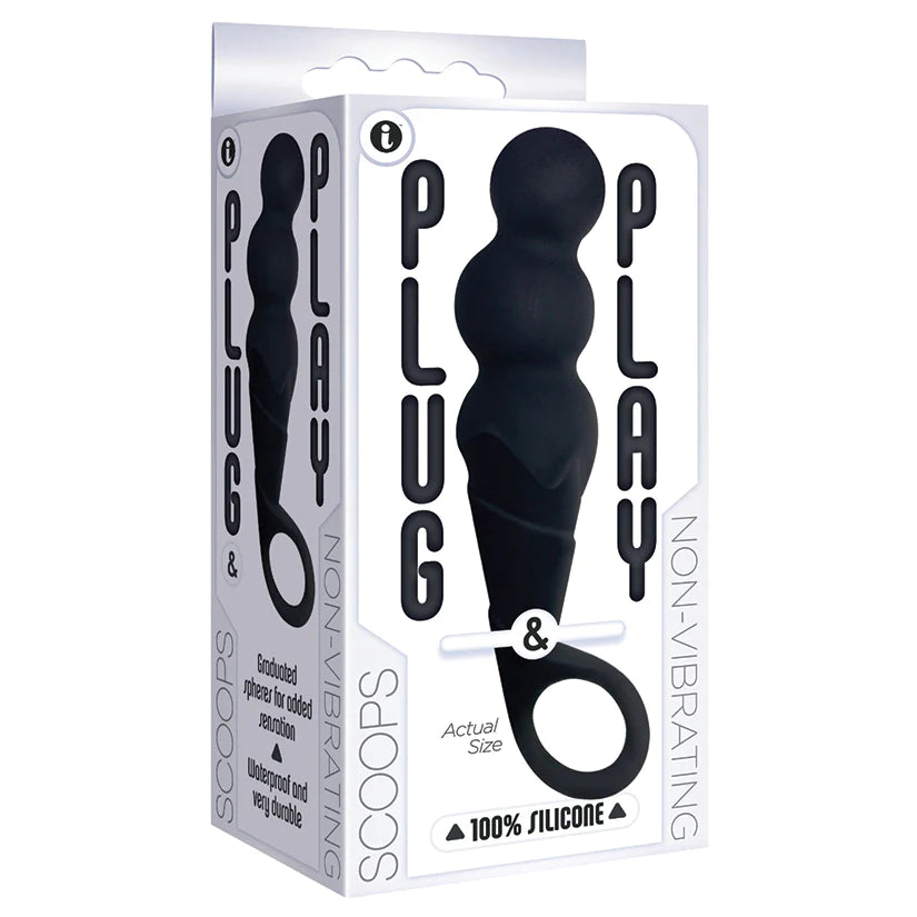 The 9's Plug and Play Silicone Plug Scoops - Black **