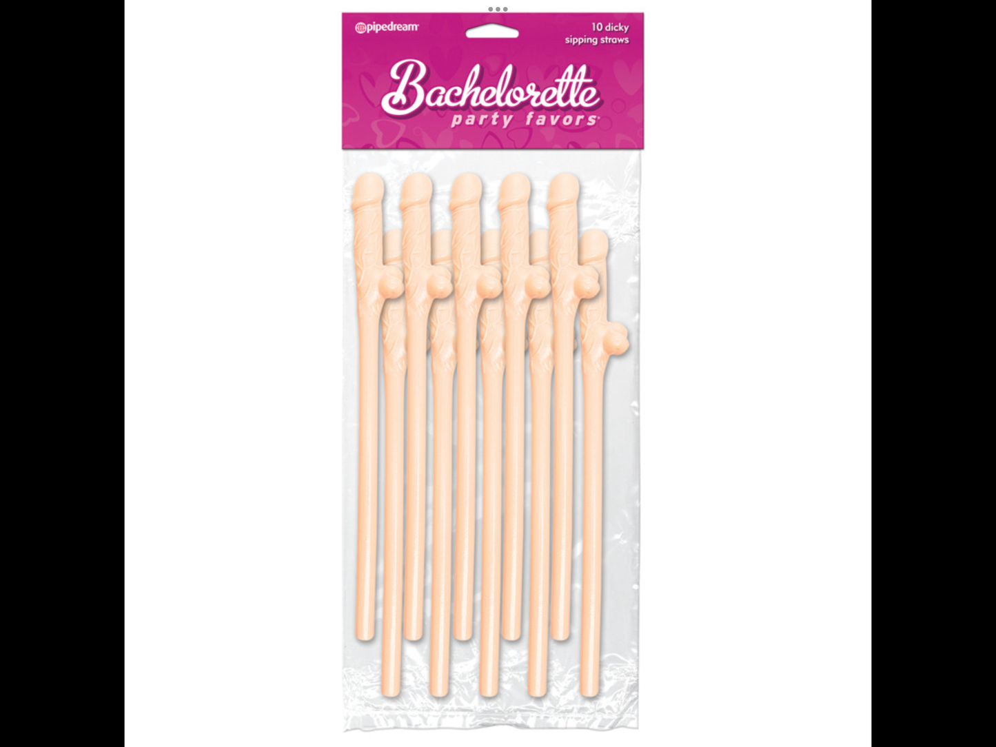 Bachelorette Party Dicky Sipping Straws-Flesh 10pk