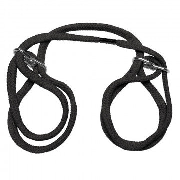 Japanese Style Bondage - Cotton Wrist or Ankle Cotton Cuffs - Black