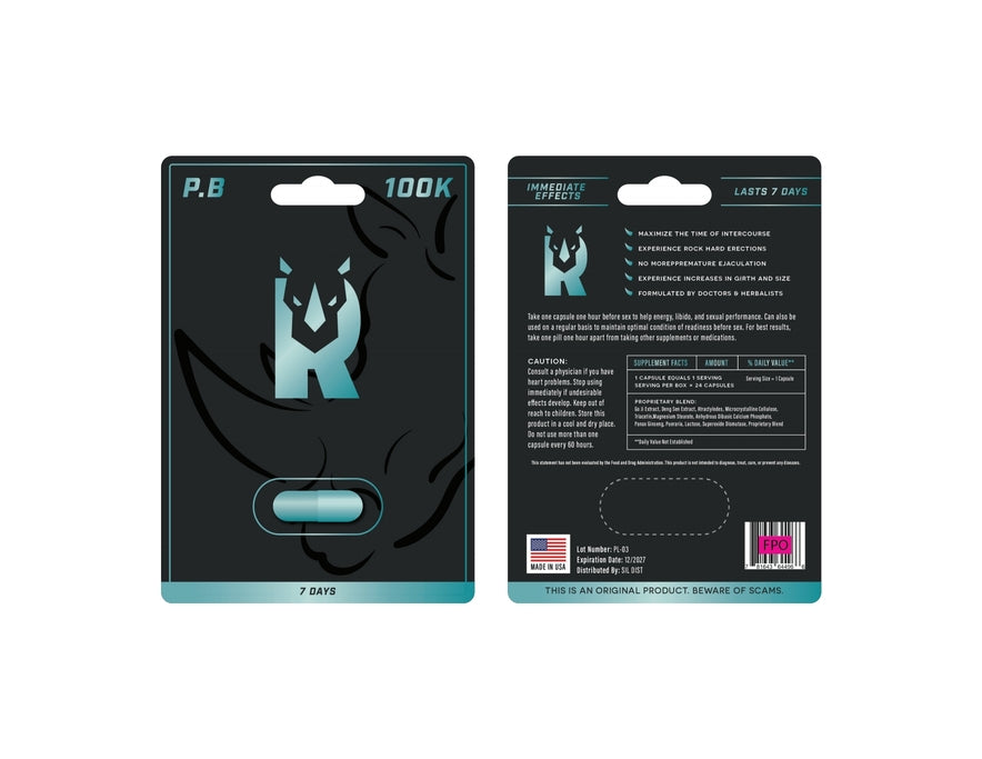 100K PURE BLUE MALE ENHANCEMENT PILL