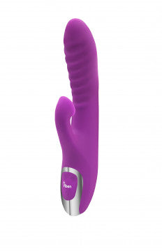 FRENZY RABBIT VIBE WITH CLITORAL SUCTION - BERRY