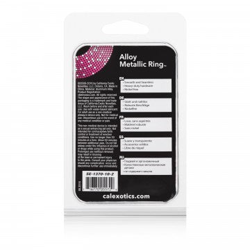 Cal Exotics Alloy Metallic Cock Ring Medium 1.5" - Male Penis Erection Enhancer **