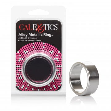 Cal Exotics Alloy Metallic Cock Ring Medium 1.5" - Male Penis Erection Enhancer **