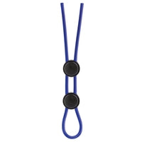 Stay Hard Silicone Double Loop Cock Ring-Blue