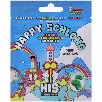 Happy Schlong (His) - Sexual Stimulation Gummies - 2 Pcs Per Pouch