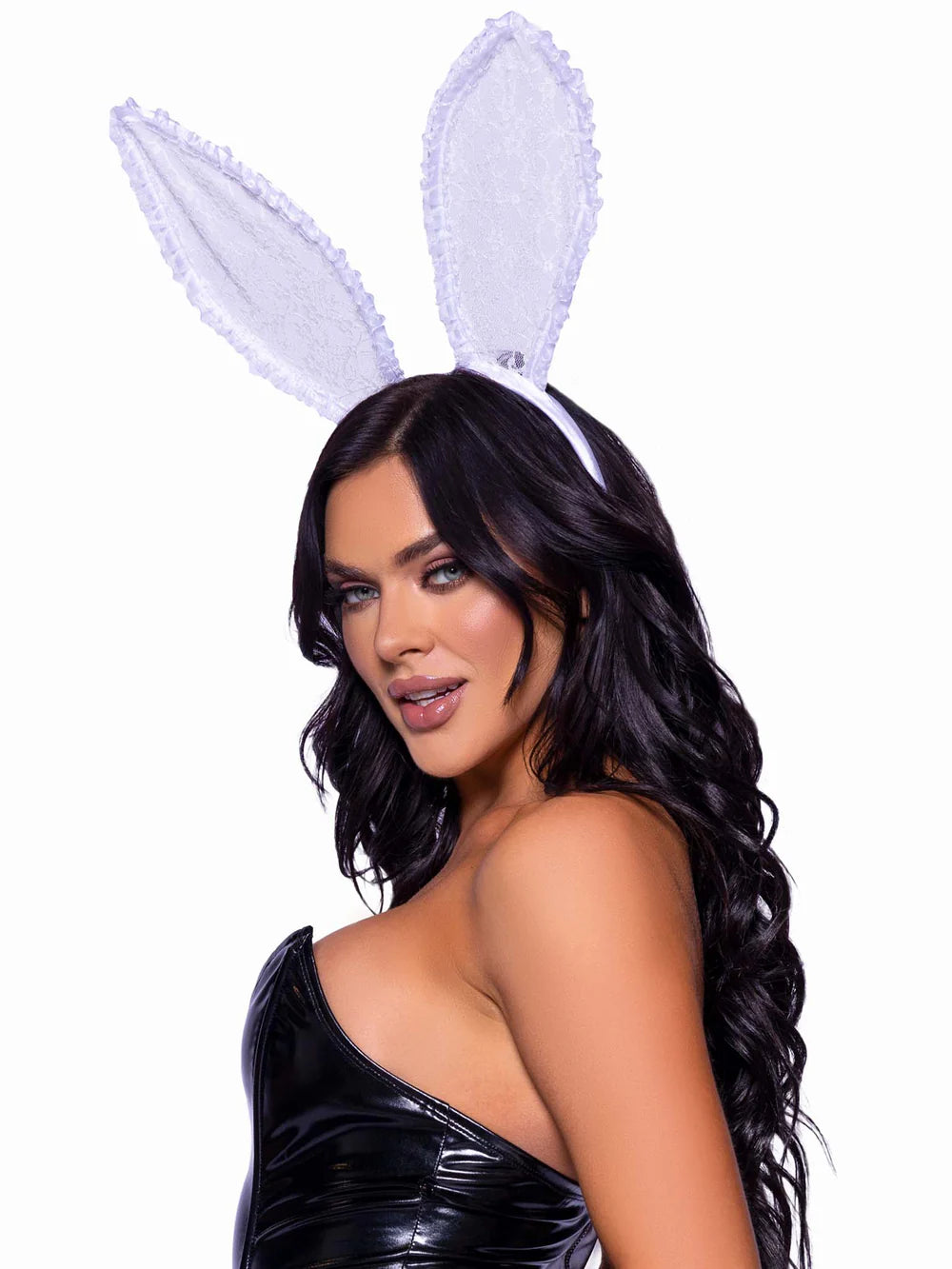 Leg Avenue White Bendable Lace Bunny Ears