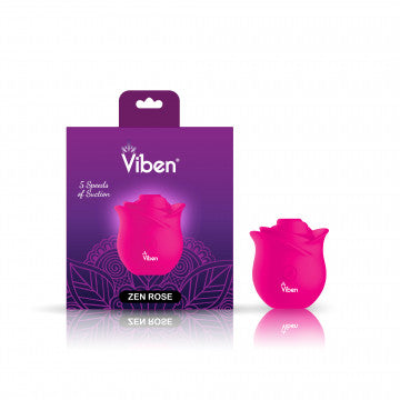 ZEN ROSE ROSE CLITORAL AND NIPPLE STIMULATOR - HOT PINK