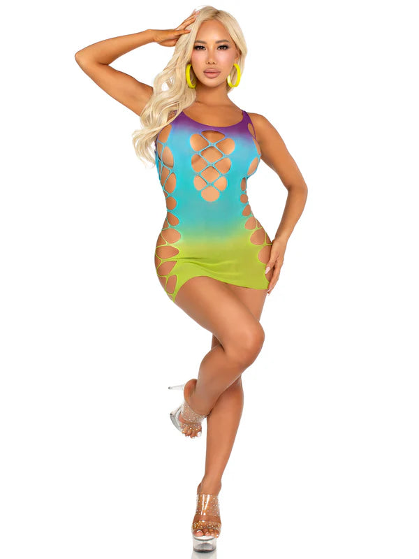 Seamless ombre mini dress ocean