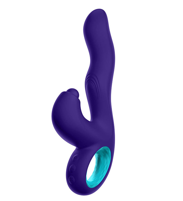 KLIO TRIPLE ACTION THUMPING RABBIT VIBRATOR - PURPLE
