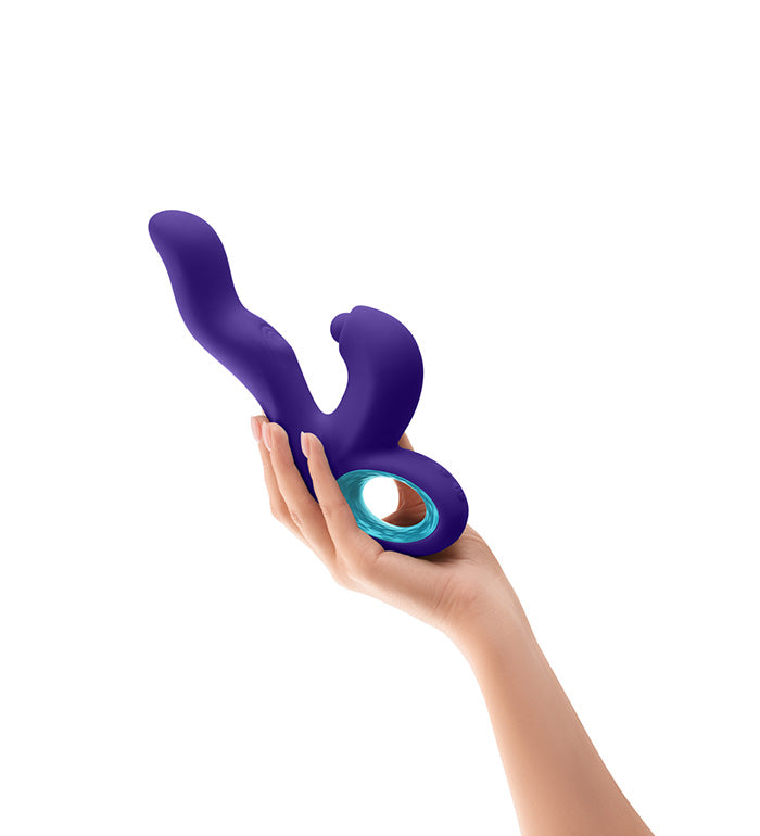 KLIO TRIPLE ACTION THUMPING RABBIT VIBRATOR - PURPLE