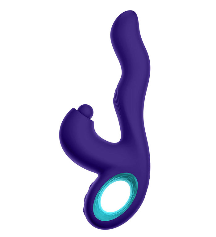 KLIO TRIPLE ACTION THUMPING RABBIT VIBRATOR - PURPLE