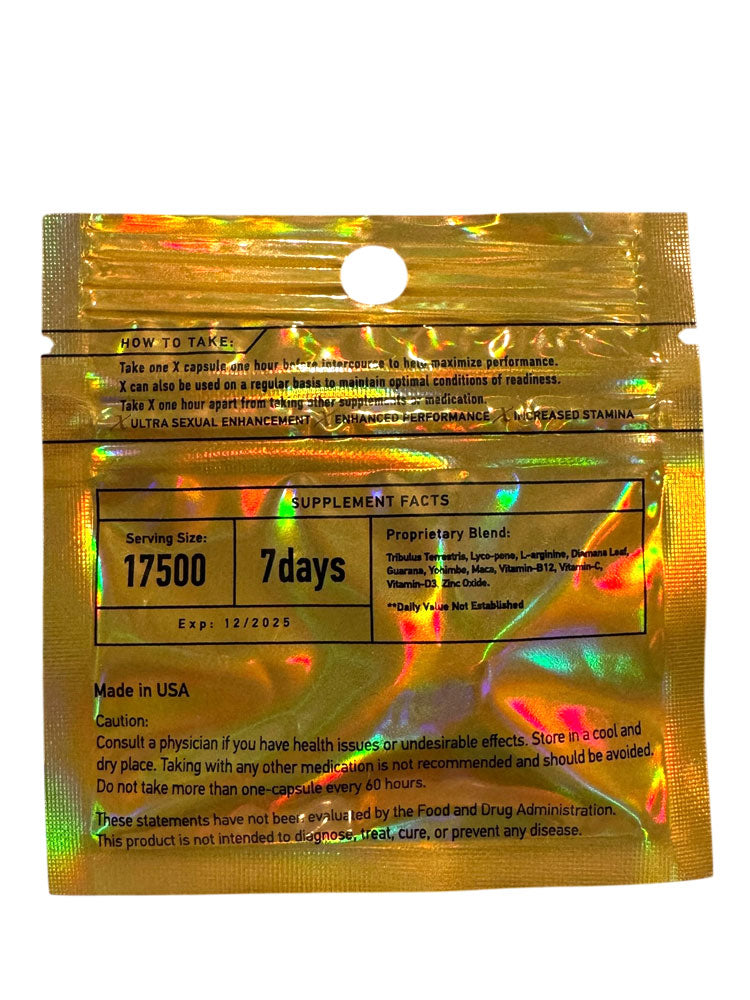 X Single Dosage Male Enhancement*