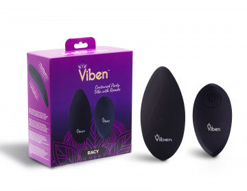 RACY REMOTE CONTROL 10 FUNCTION PANTY VIBE - BLACK