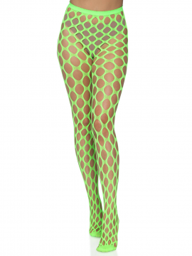 Jumbo Pothole Net Tights - Neon Green