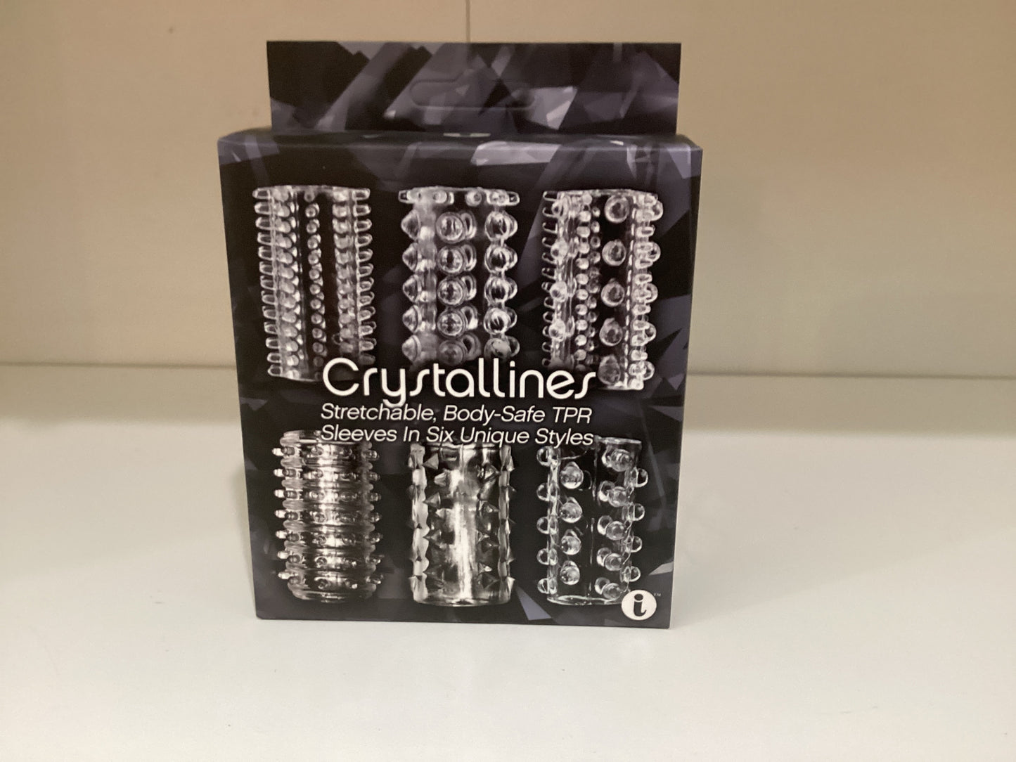 THE 9'S CRYSTALLINE TPR COCK SLEEVES-C...