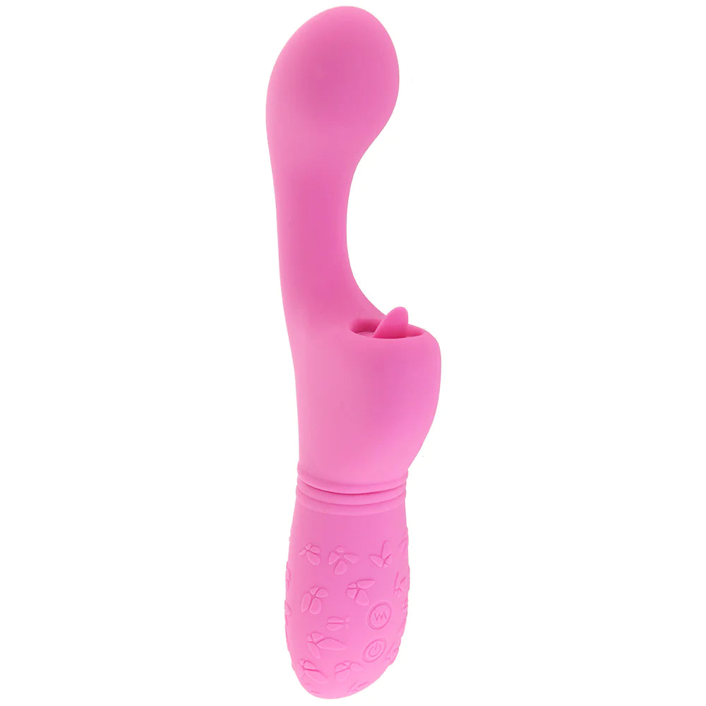 Rechargeable Butterfly Kiss Flicker Vibrator in Pink **