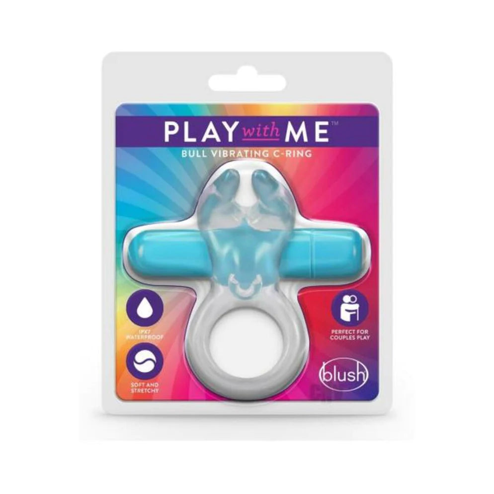 Play With Me - Bull Vibrating C-ring - Blue **