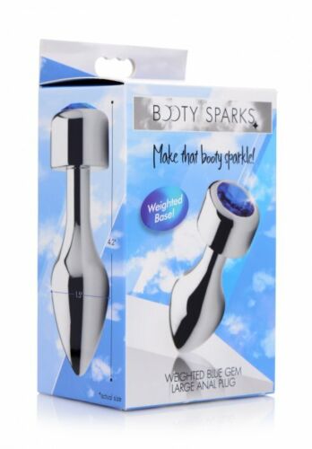Booty Sparks Weighted Blue Gem Large Anal Plug*