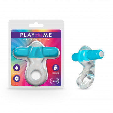 Play With Me – Delight Vibrating C-Ring - Blue **