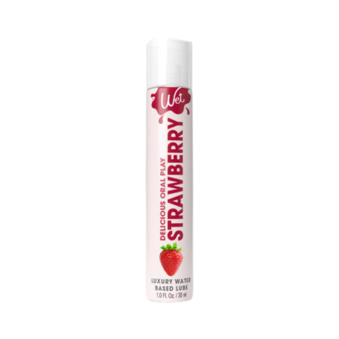 Wet Delicious Oral Play - Strawberry - Water based Flavored Lubricant 1 Oz