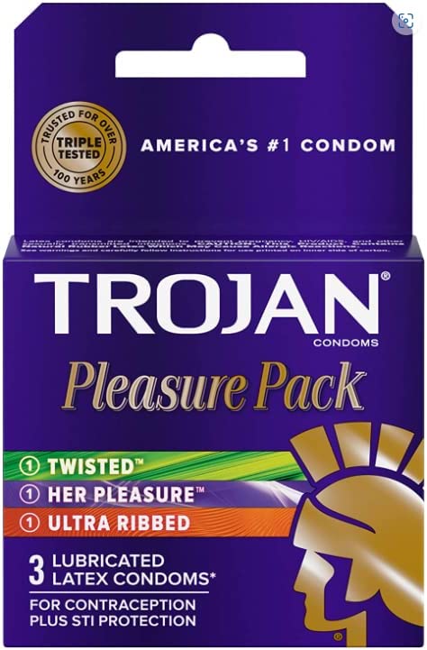 Trojan Pleasure Pack Lubricated Premium Latex Condom
