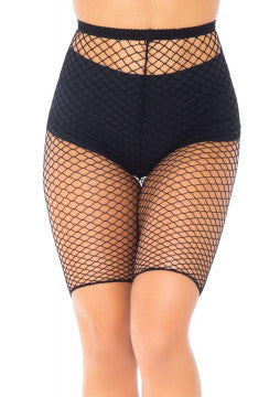 Leg Avenue industrial net biker shorts black