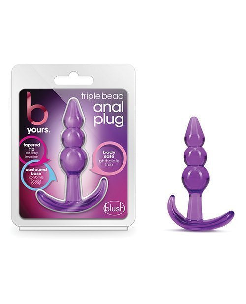 Blush B Yours Triple Bead Anal Plug – Purple **