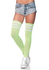 Leg Avenue  Athletic Thigh High Stockings Lime green