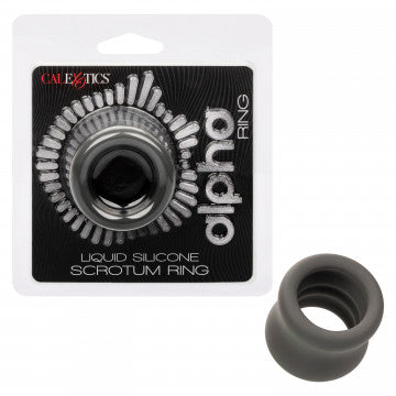 Alpha Liquid Silicone Scrotum Ring - Gray Gray