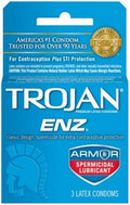 TROJAN ENZ SPERMICIDAL LUBRICATED CONDOMS - 3 PACK
