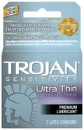 TROJAN SENSITIVITY ULTRA THIN LUBRICATED CONDOMS - 3 PACK
