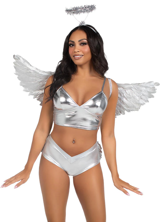 Leg Avenue Silver Metallic Angel Kit