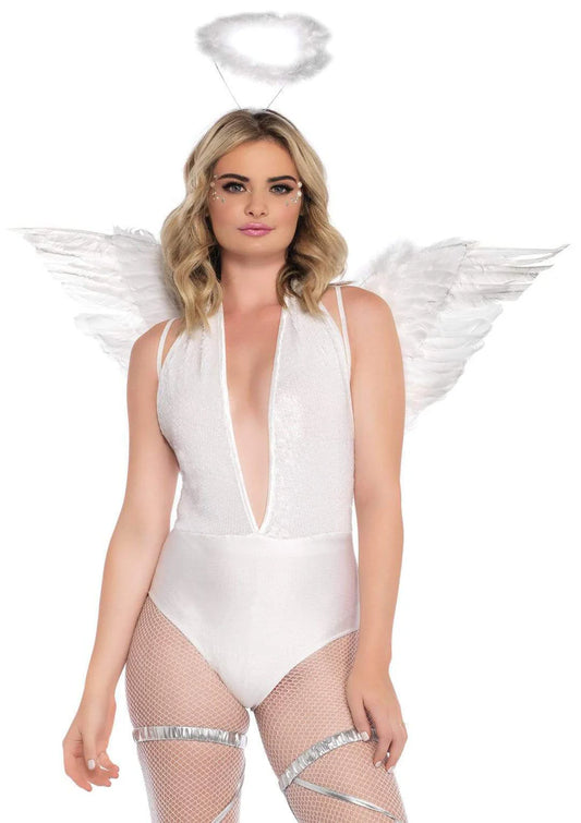 Leg Avenue  White 2 pc Angel Accessory Kit