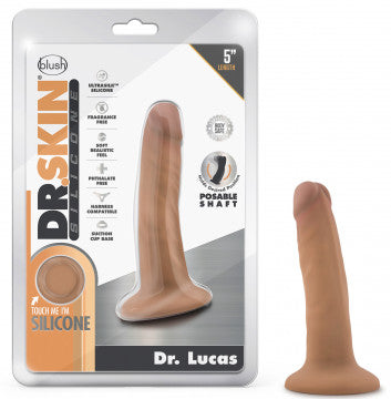 Dr. Skin Silicone - Dr. Lucas - 5 Inch Dong With Suction Cup -light