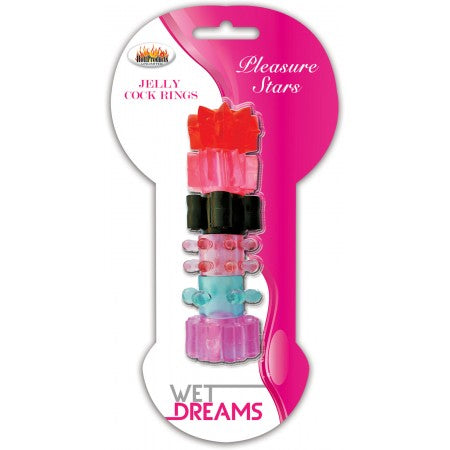 Wet Dreams-Jelly Cock Rings 6 pack