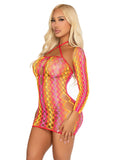 2 pc zig zag Net mini dress and shrug