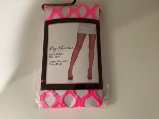 Jumbo pole Net Tights neon pink