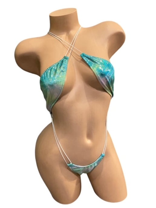 Lucy Teal Shimmer One Piece