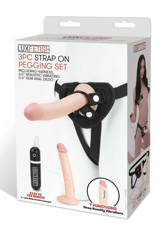 3PC Strap On Pegging Set *