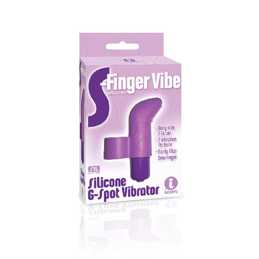 Icon The 9's Finger Vibe - Silicone G-Spot Vibrator Purple - Clitoral Vibe **